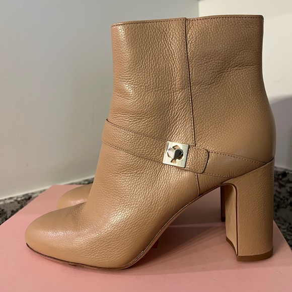 Tan leather Kate Spade Booties - Picture 3 of 4